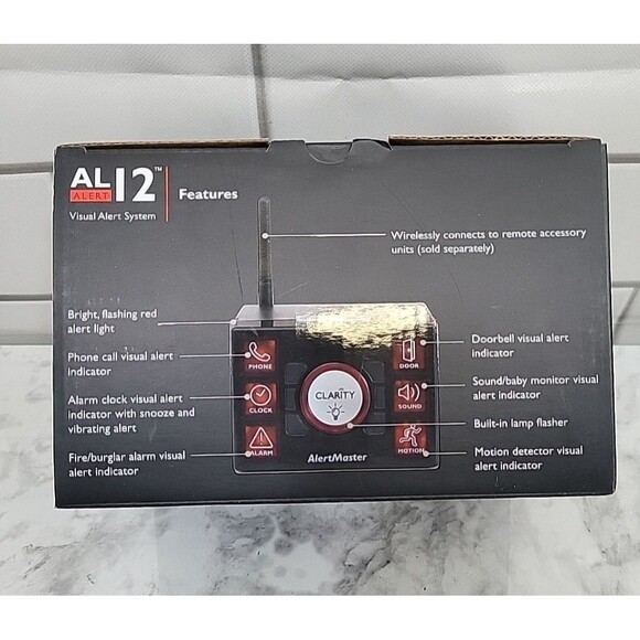 Clarity Alert Master Visual Alert System w/ Built in Lamp Flasher Doorbell AL12 - Picture 2 of 6